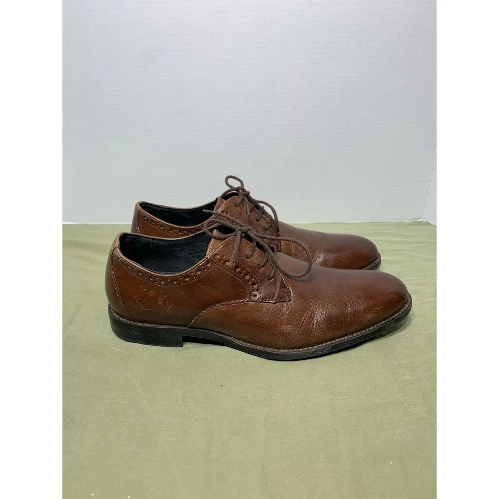 Stacy Adams Mens Brown Leather Oxfords dress Shoes‎ Size 8M